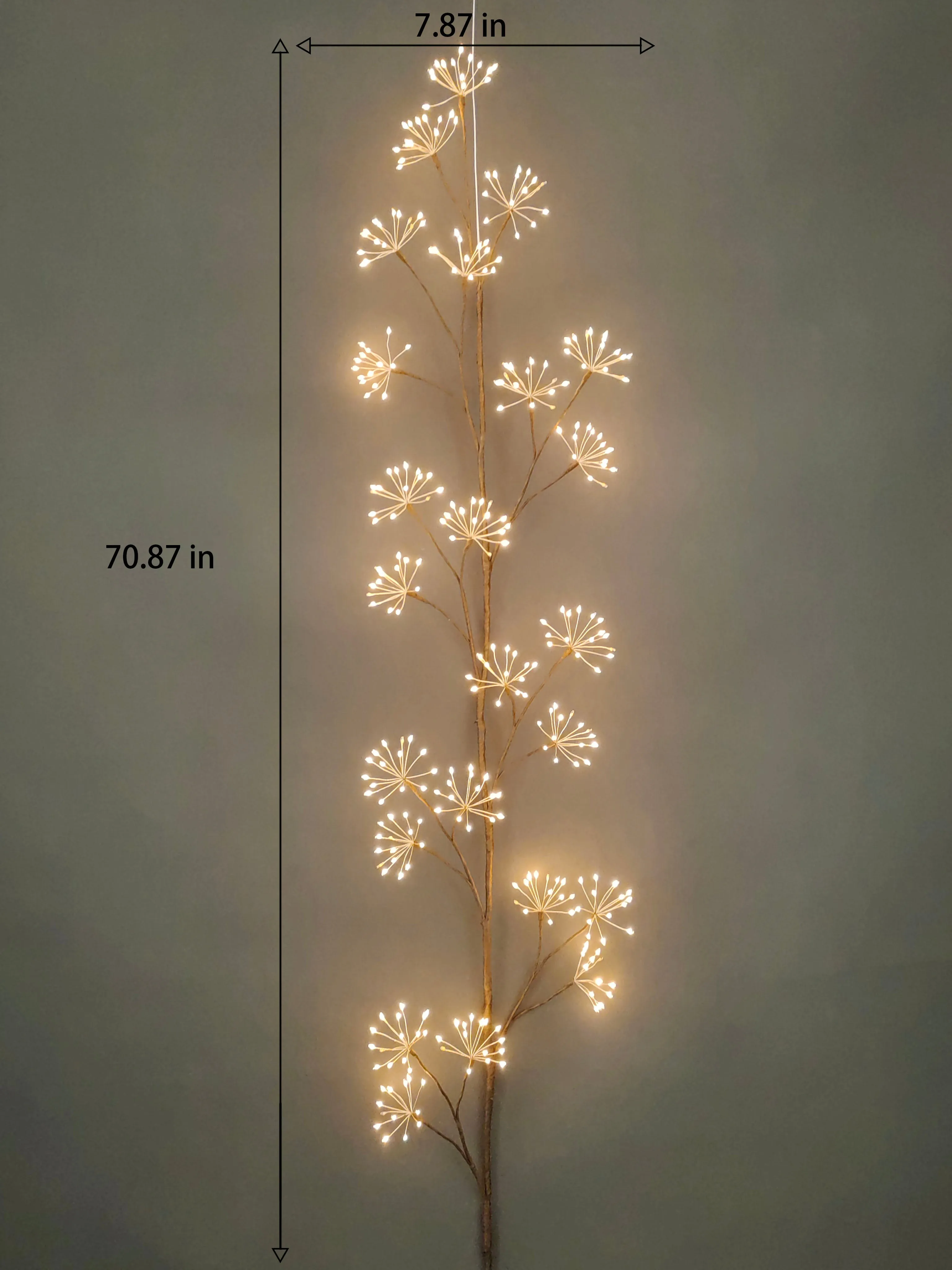 37525-BR - 70in LED Cluster Branch Indoor Christmas Decor Plug In Operated
