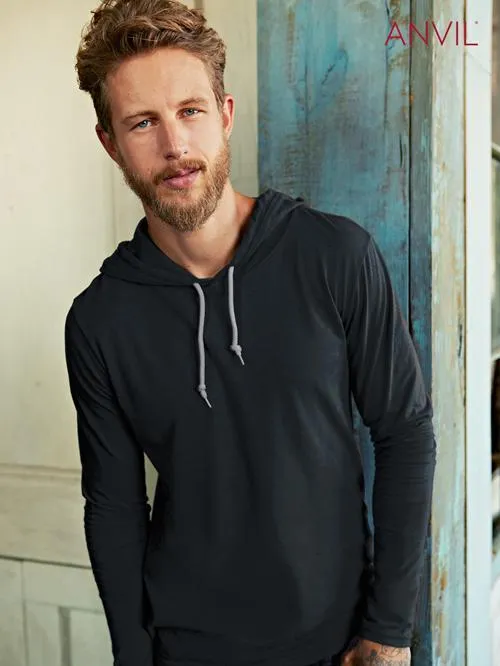 Adult Lightweight Long Sleeve Hooded Tee