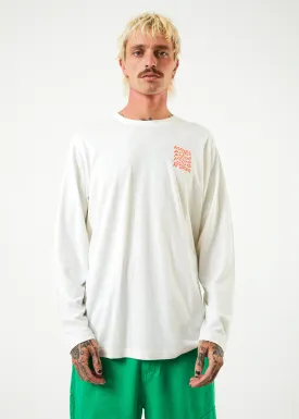 AFENDS Unisex Sleepy Hollow - Unisex Long Sleeve Graphic T-Shirt - Off White