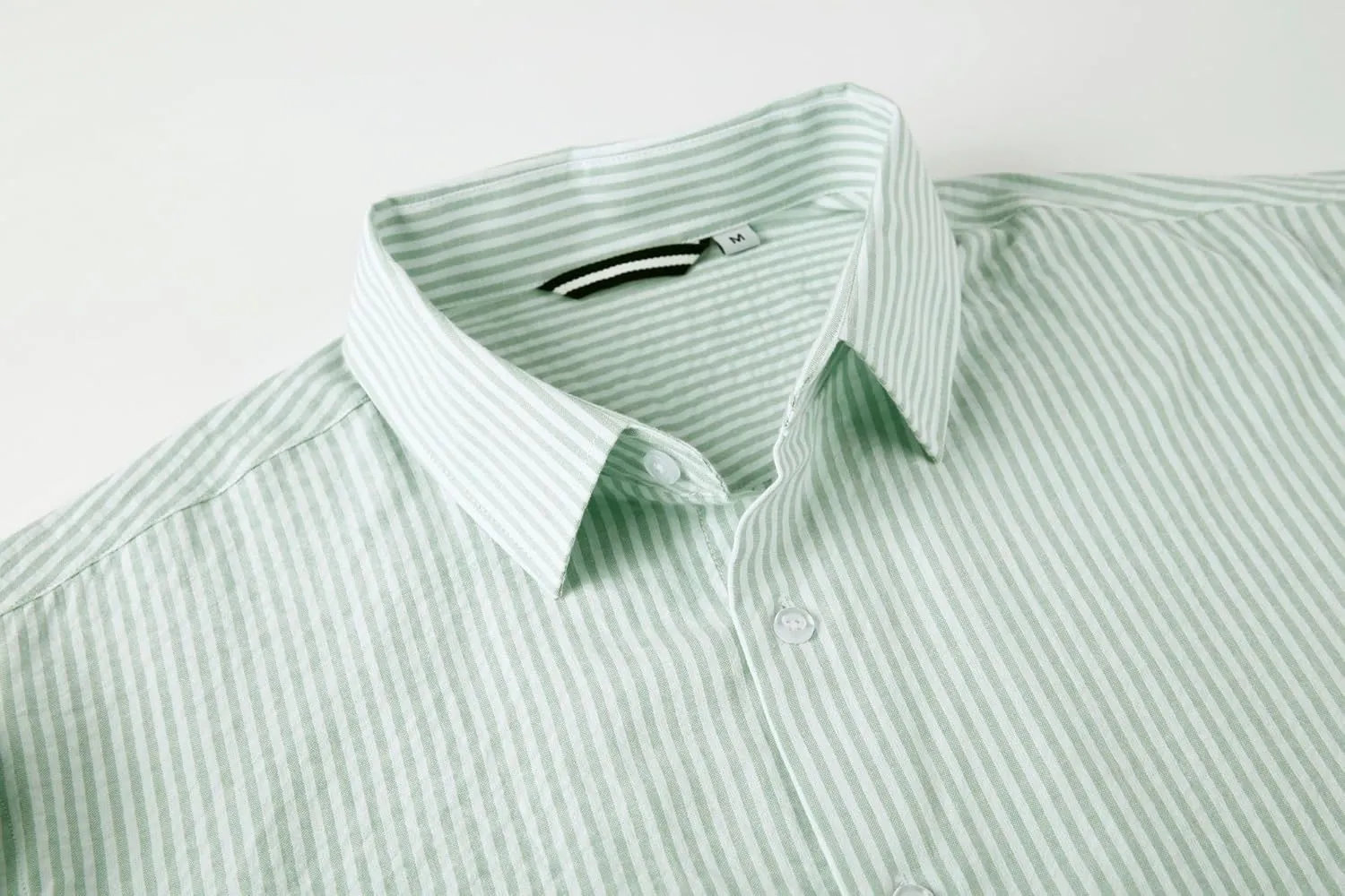 Alex Vando Mens Seersucker Dress Shirts Striped Business Casual Cotton Shirts for Men