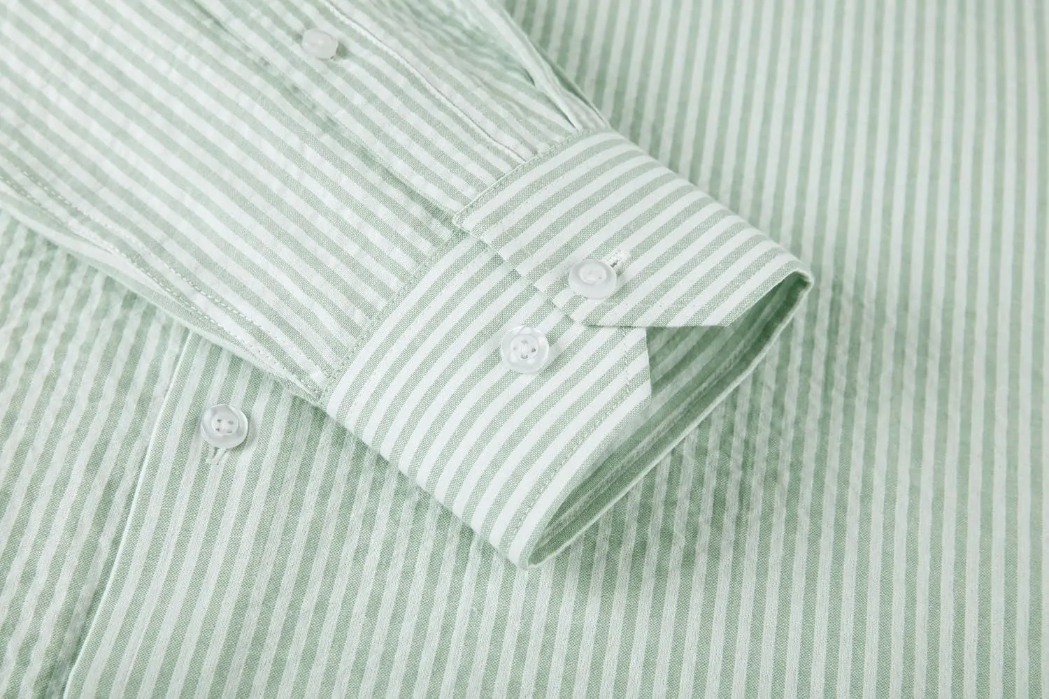 Alex Vando Mens Seersucker Dress Shirts Striped Business Casual Cotton Shirts for Men
