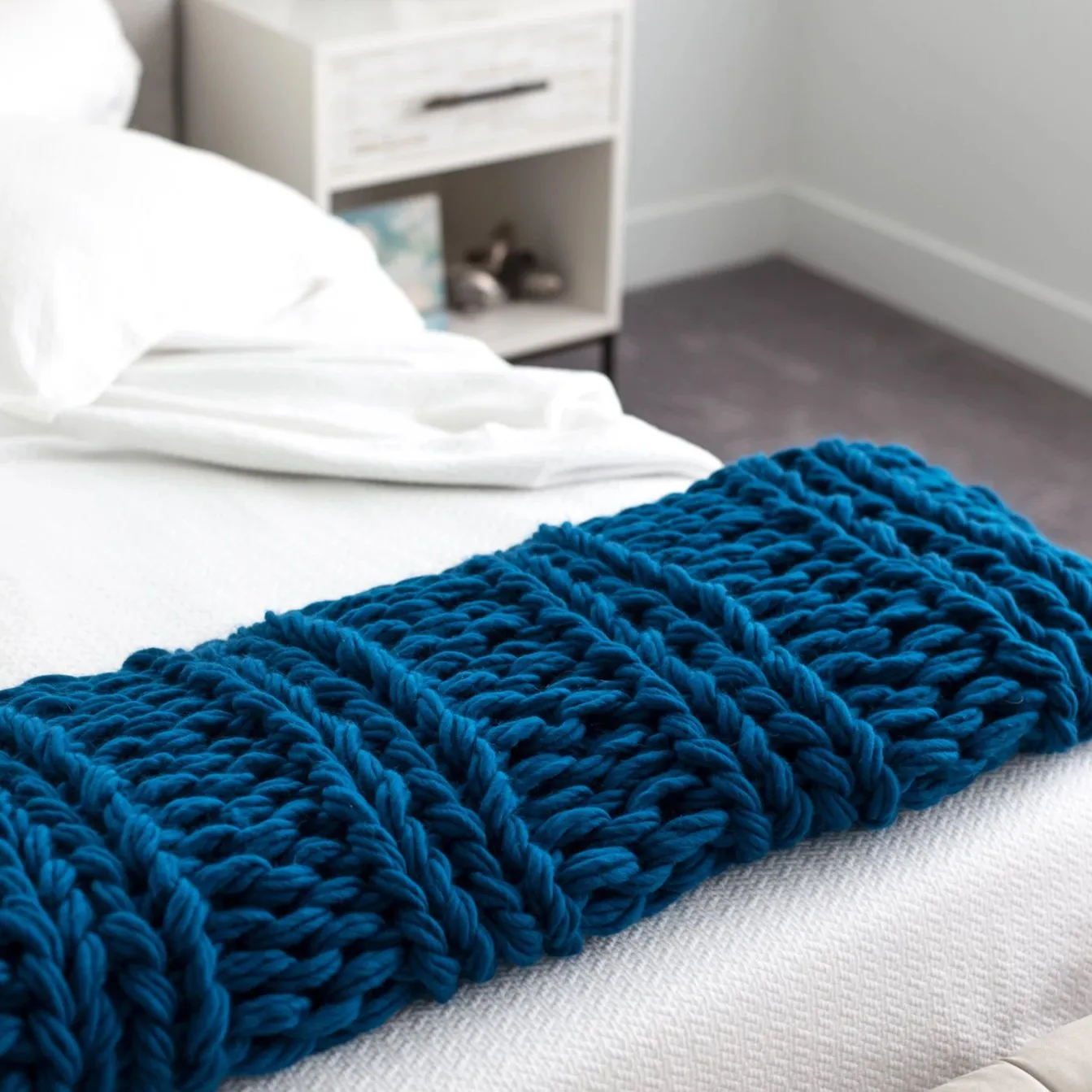 Arm Knit Ribbed Blanket Kit
