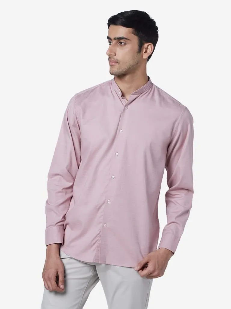 Ascot Light Pink Relaxed-Fit Casual Shirt