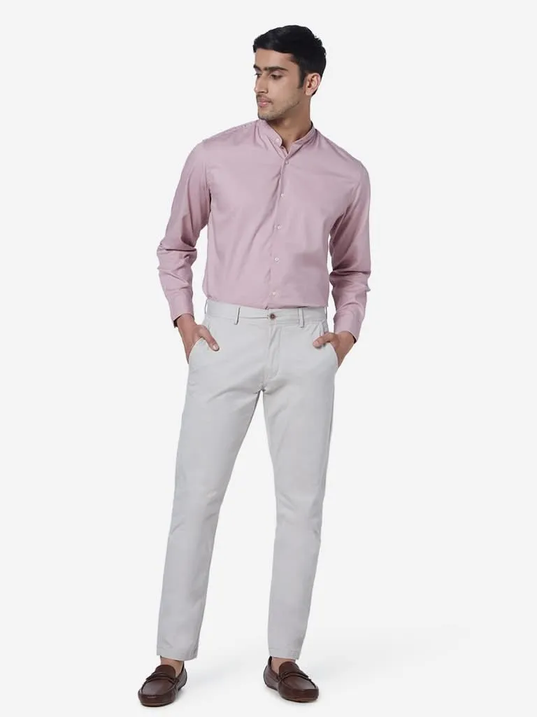 Ascot Light Pink Relaxed-Fit Casual Shirt