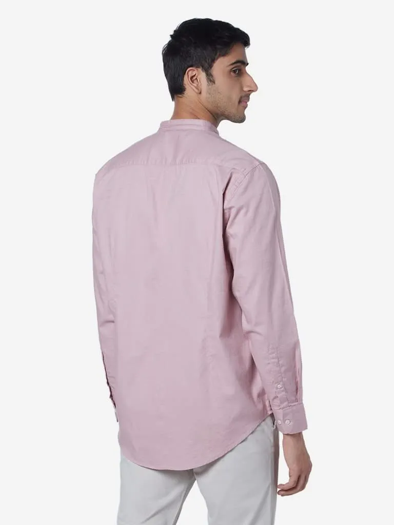 Ascot Light Pink Relaxed-Fit Casual Shirt