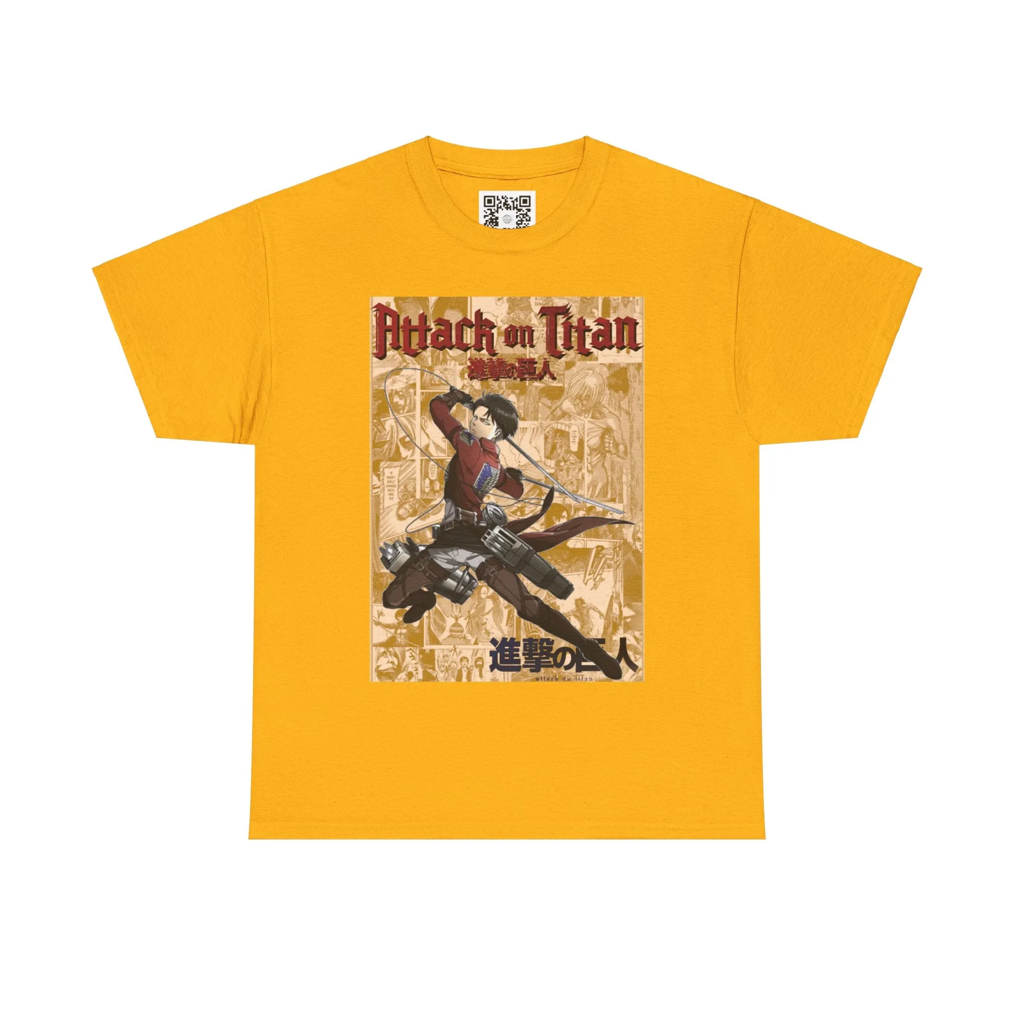 Attack on Titan Levi Anime Unisex Tee, Japanese Manga Graphic Cotton T-Shirt