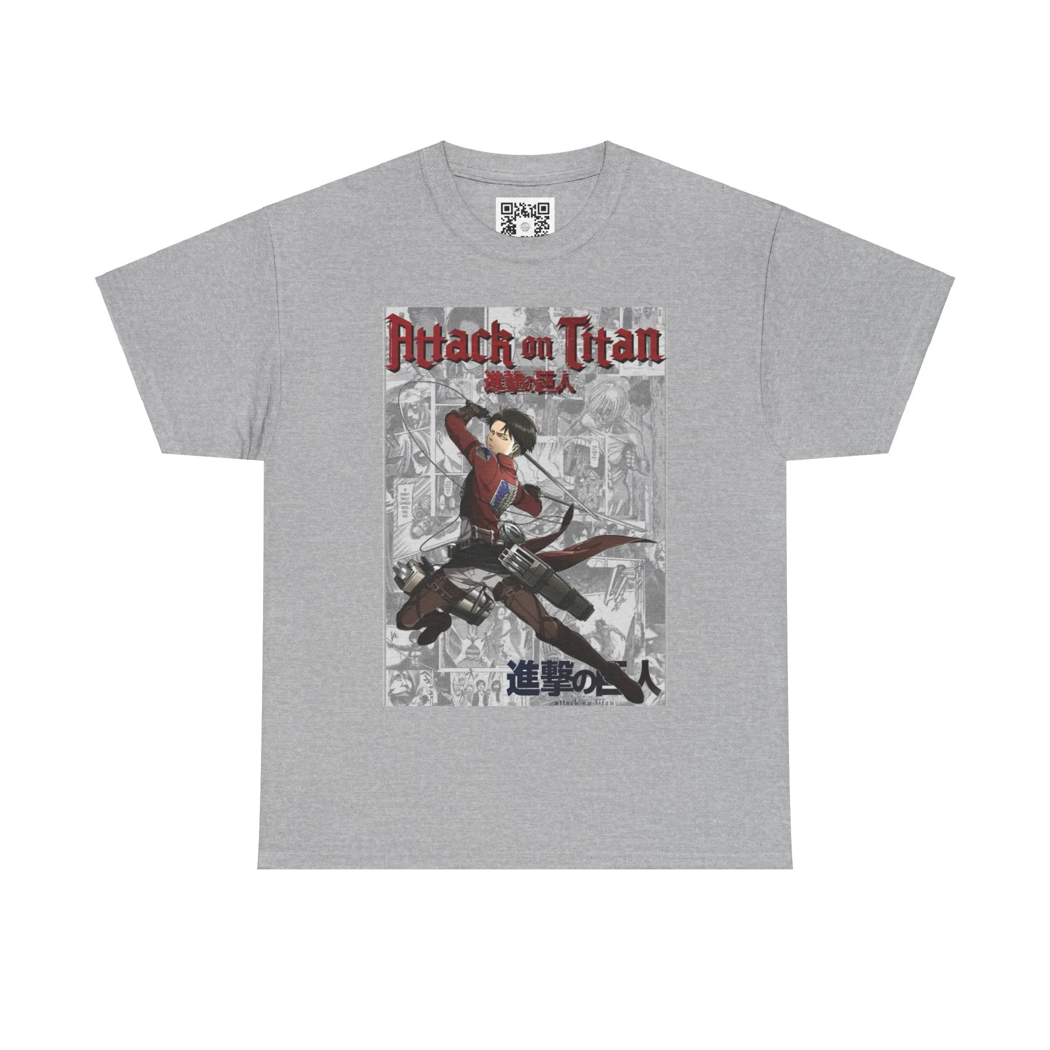 Attack on Titan Levi Anime Unisex Tee, Japanese Manga Graphic Cotton T-Shirt