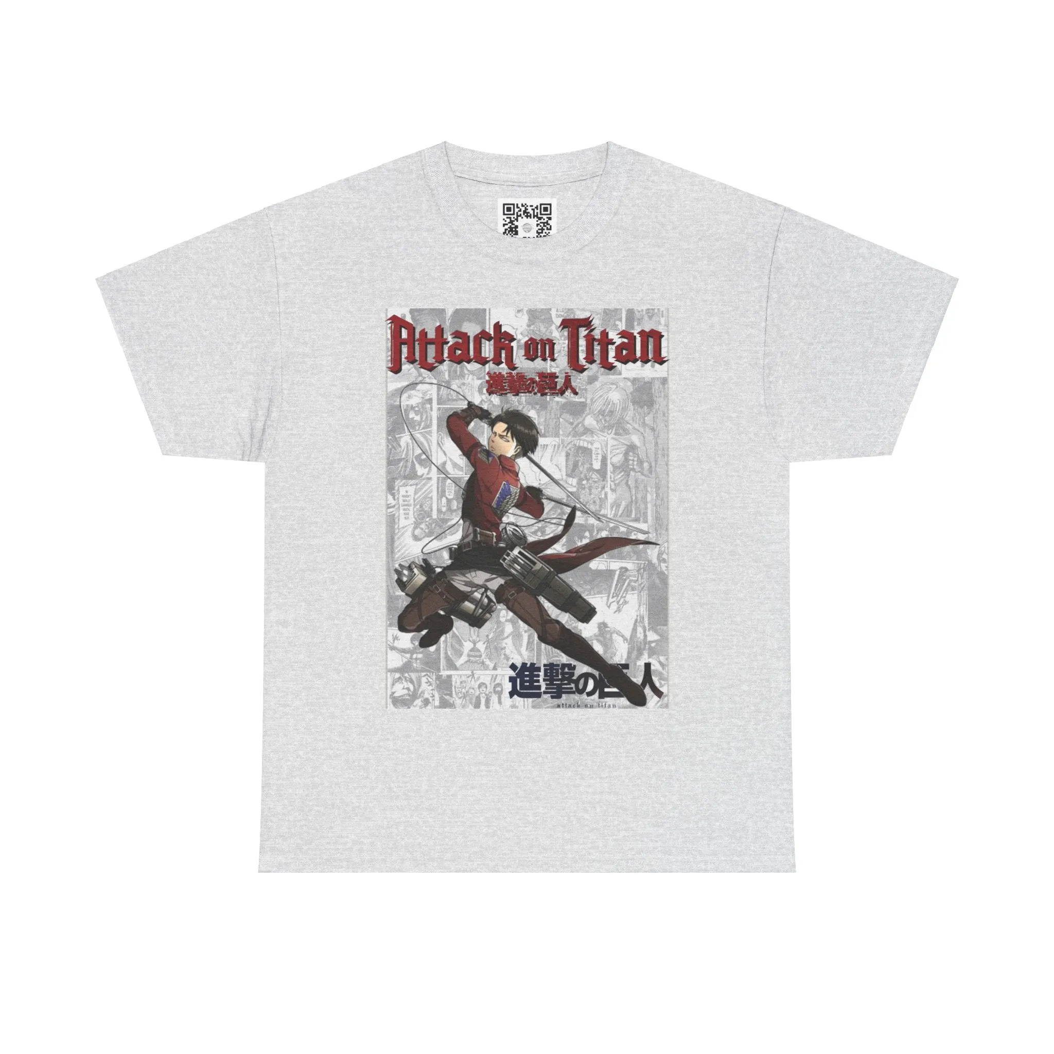 Attack on Titan Levi Anime Unisex Tee, Japanese Manga Graphic Cotton T-Shirt