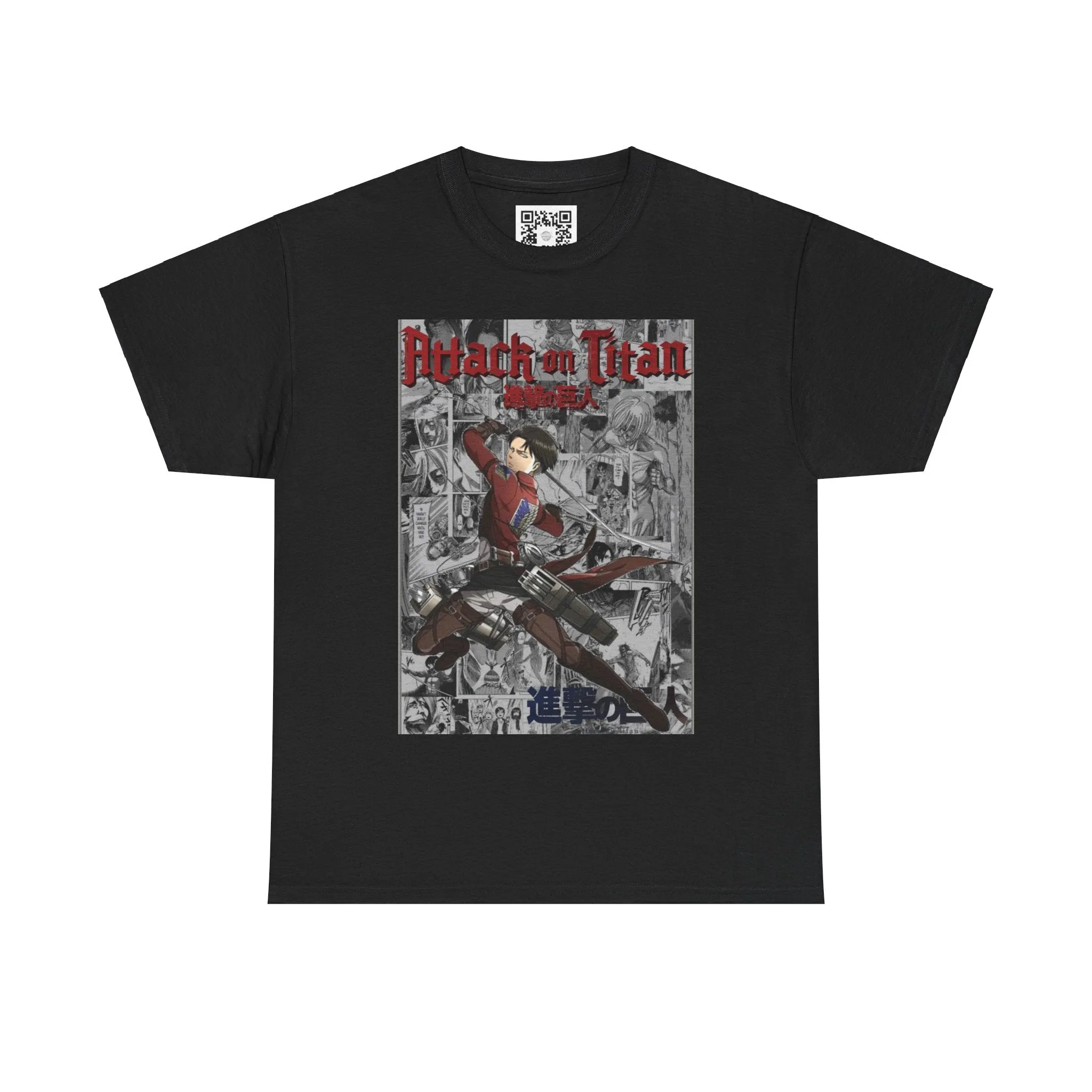 Attack on Titan Levi Anime Unisex Tee, Japanese Manga Graphic Cotton T-Shirt