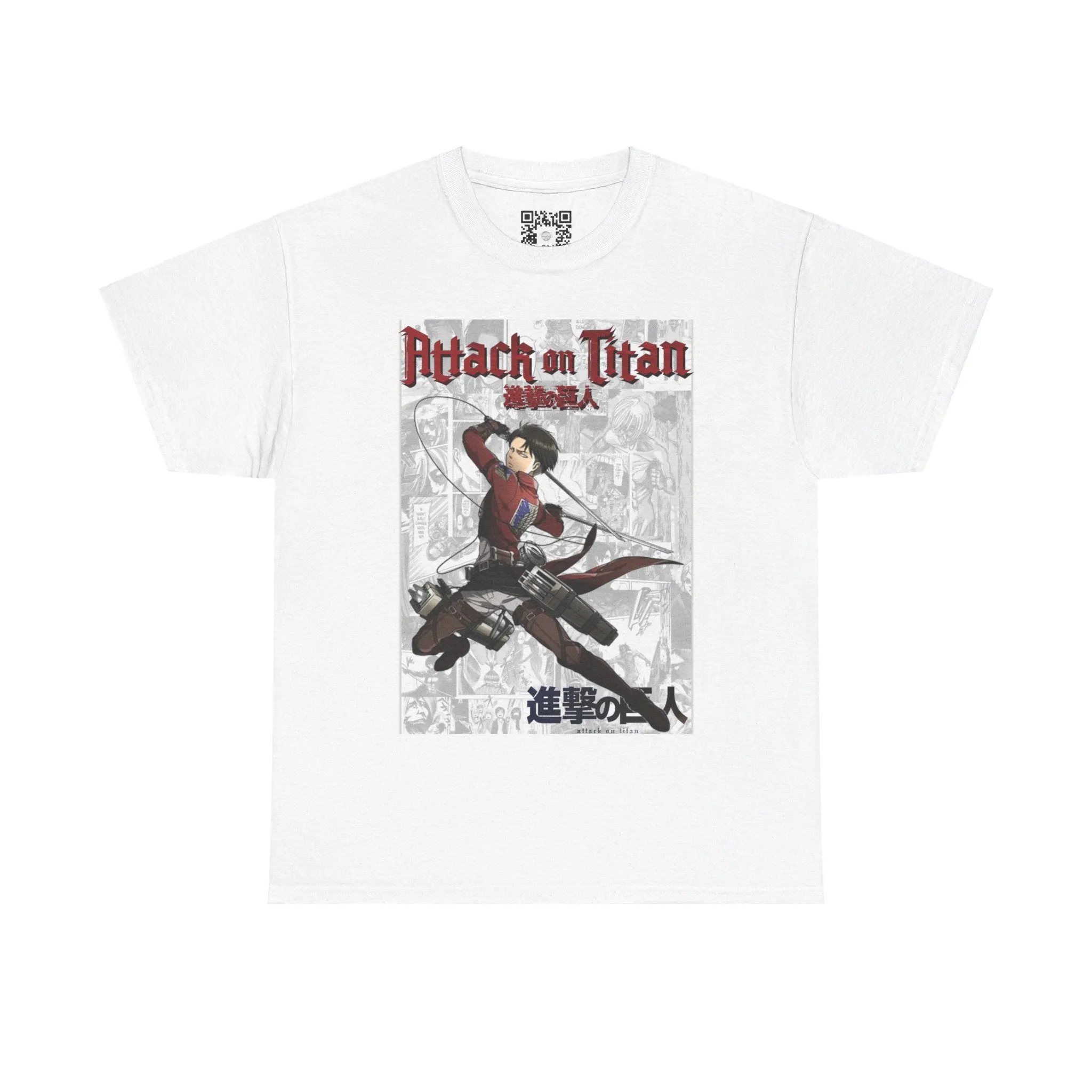 Attack on Titan Levi Anime Unisex Tee, Japanese Manga Graphic Cotton T-Shirt