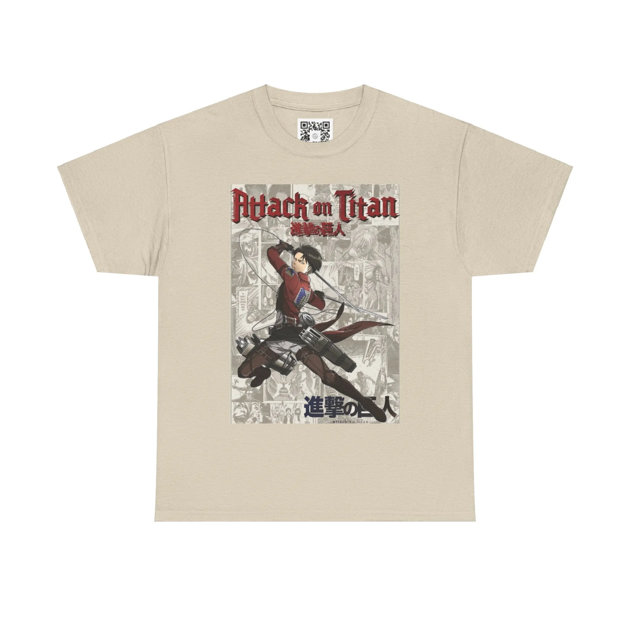Attack on Titan Levi Anime Unisex Tee, Japanese Manga Graphic Cotton T-Shirt