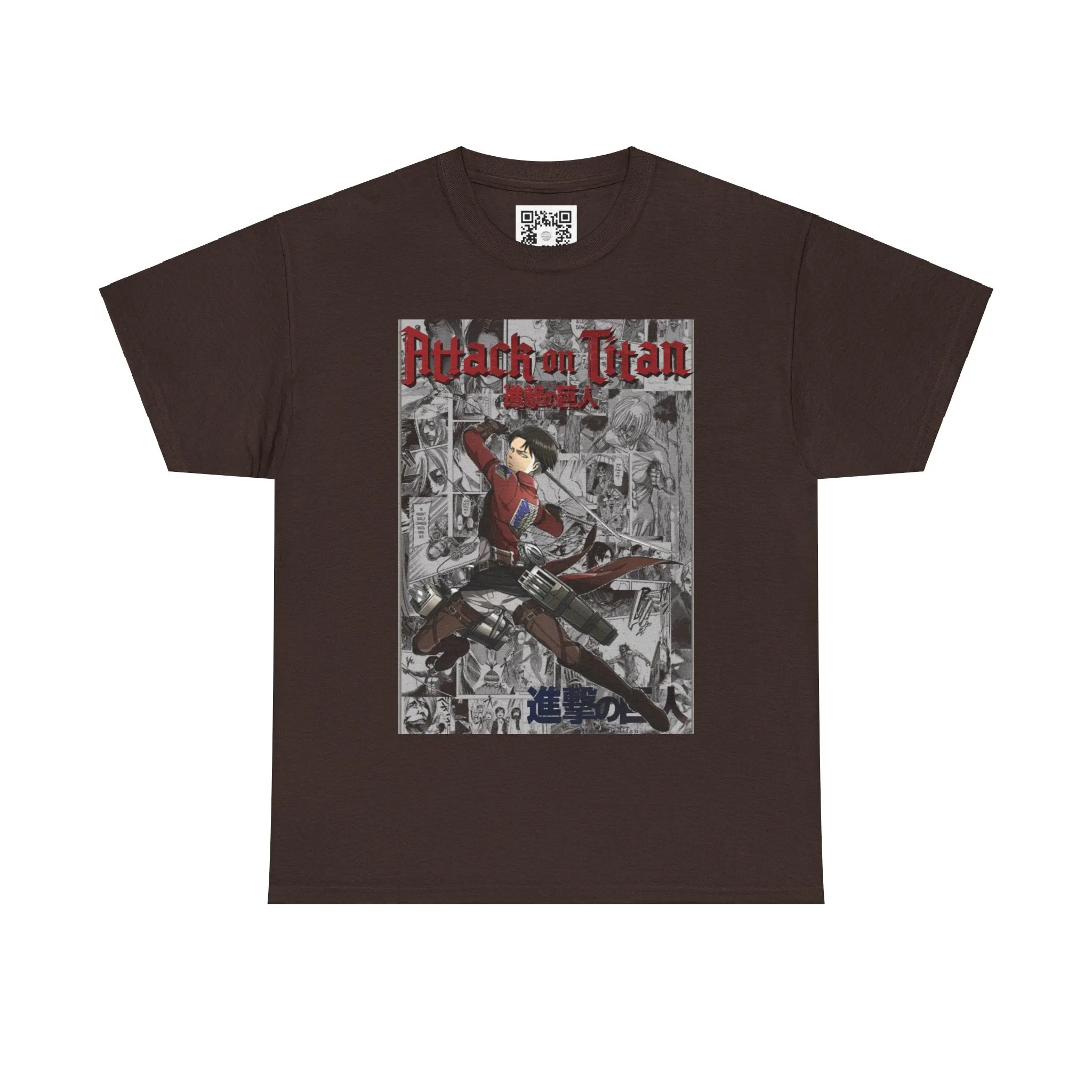 Attack on Titan Levi Anime Unisex Tee, Japanese Manga Graphic Cotton T-Shirt