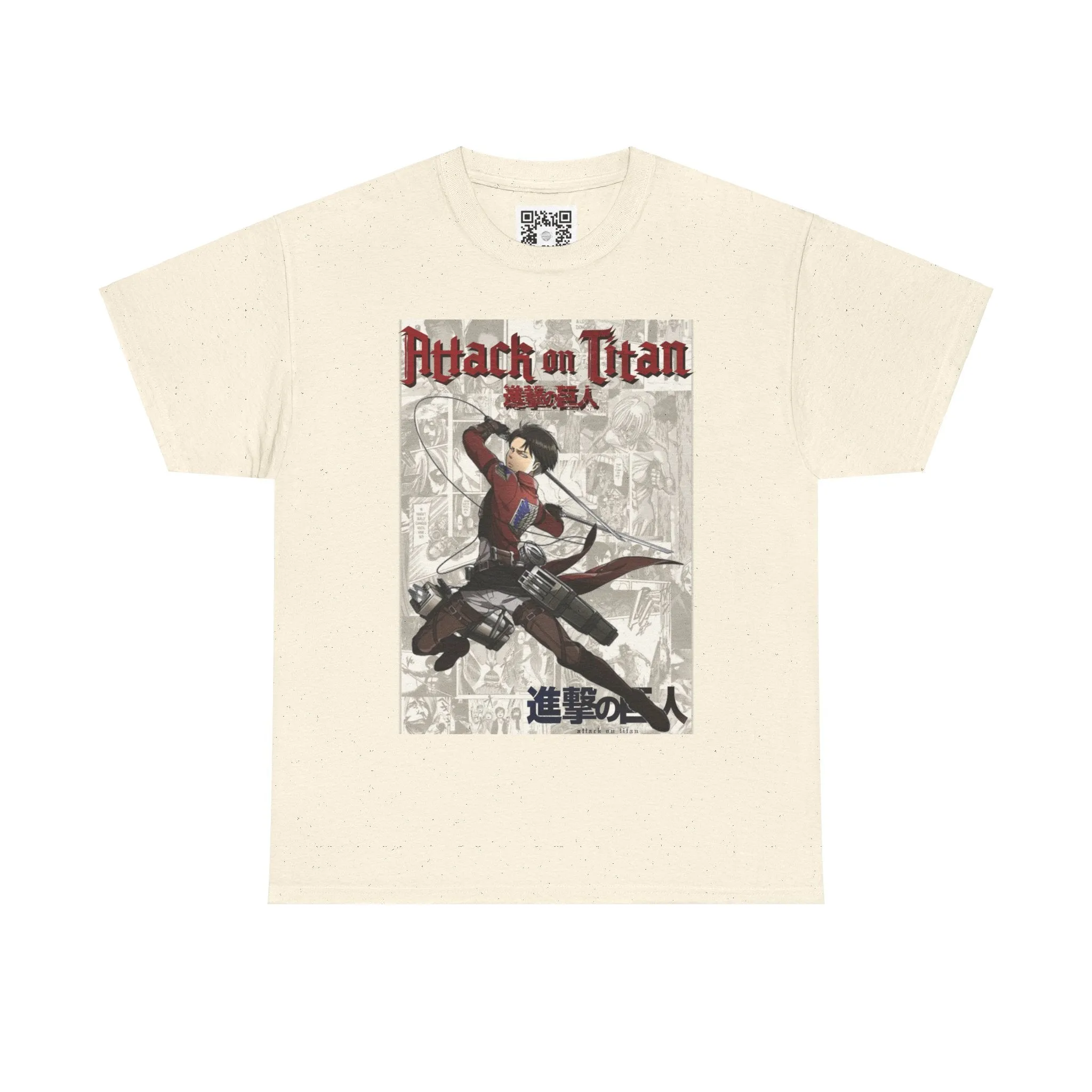 Attack on Titan Levi Anime Unisex Tee, Japanese Manga Graphic Cotton T-Shirt