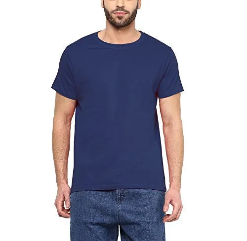 Aventura Outfitters Men's Round Neck Half Sleeve Multi Color Solid T-Shirts- Pack of 4 - L (AO11-L)