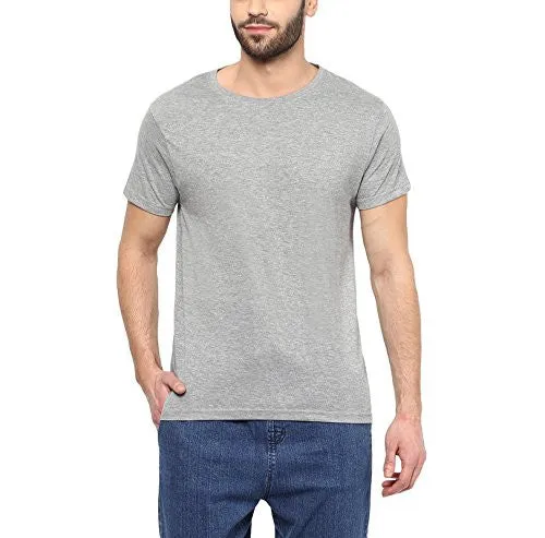 Aventura Outfitters Men's Round Neck Half Sleeve Multi Color Solid T-Shirts- Pack of 4 - L (AO11-L)