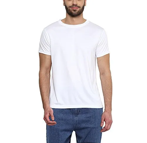 Aventura Outfitters Men's Round Neck Half Sleeve Multi Color Solid T-Shirts- Pack of 4 - L (AO11-L)