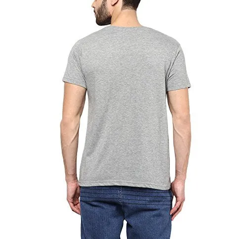 Aventura Outfitters Men's Round Neck Half Sleeve Multi Color Solid T-Shirts- Pack of 4 - L (AO11-L)