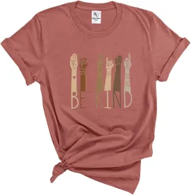 Be Kind Shirt - Graphic Tees with Positive Message, Inspirational Kindness & Love Shirts, Anti-Racism Tee