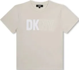 Beige Short Sleeve Logo Tee