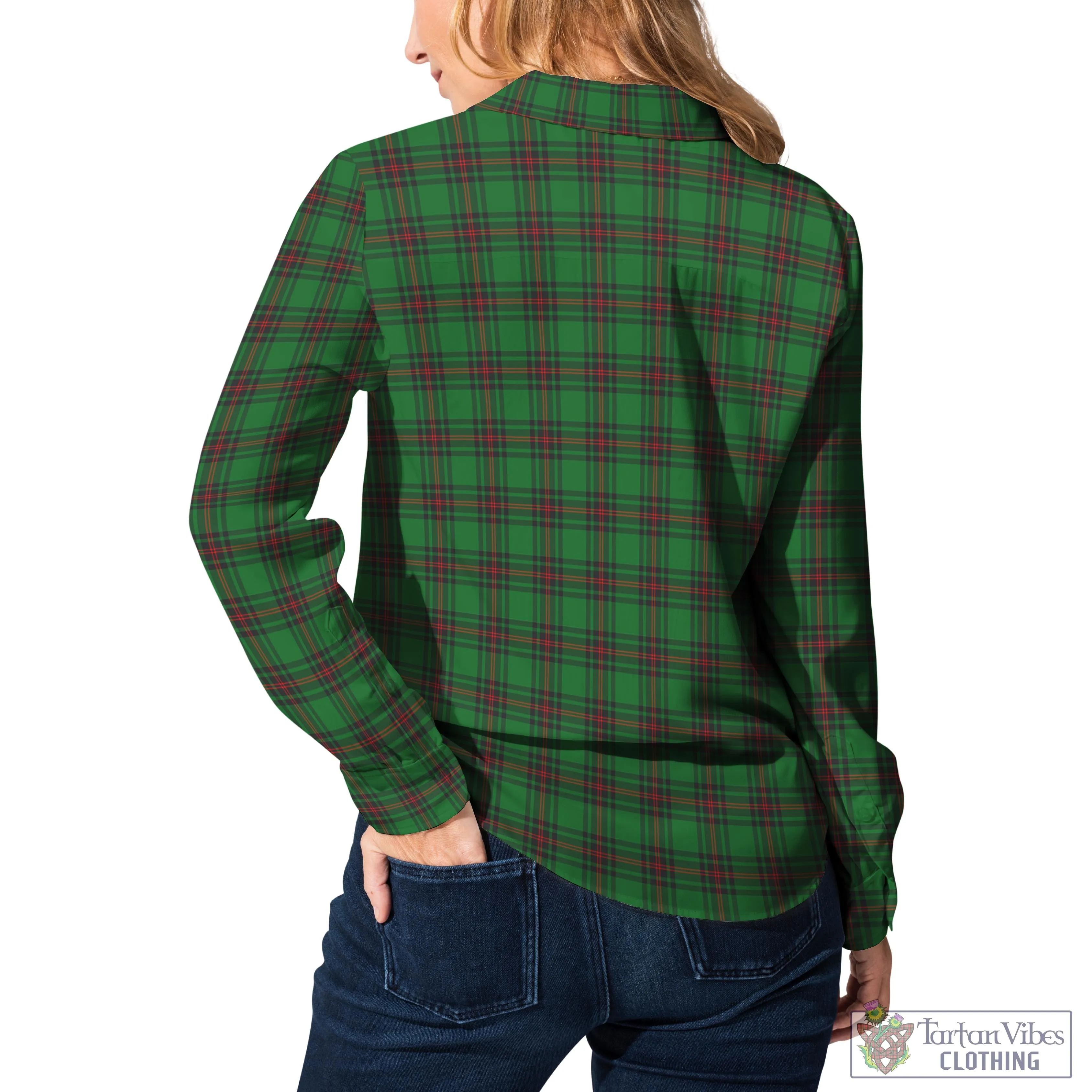 Beveridge Tartan Women's Casual Shirt with Family Crest