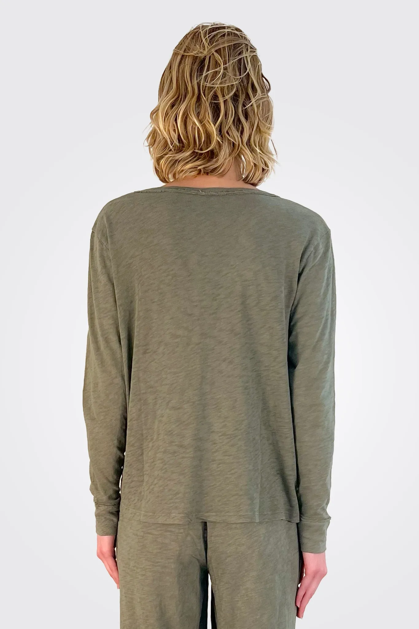 Billie Boyfriend Long Sleeve Tee - Forest Night