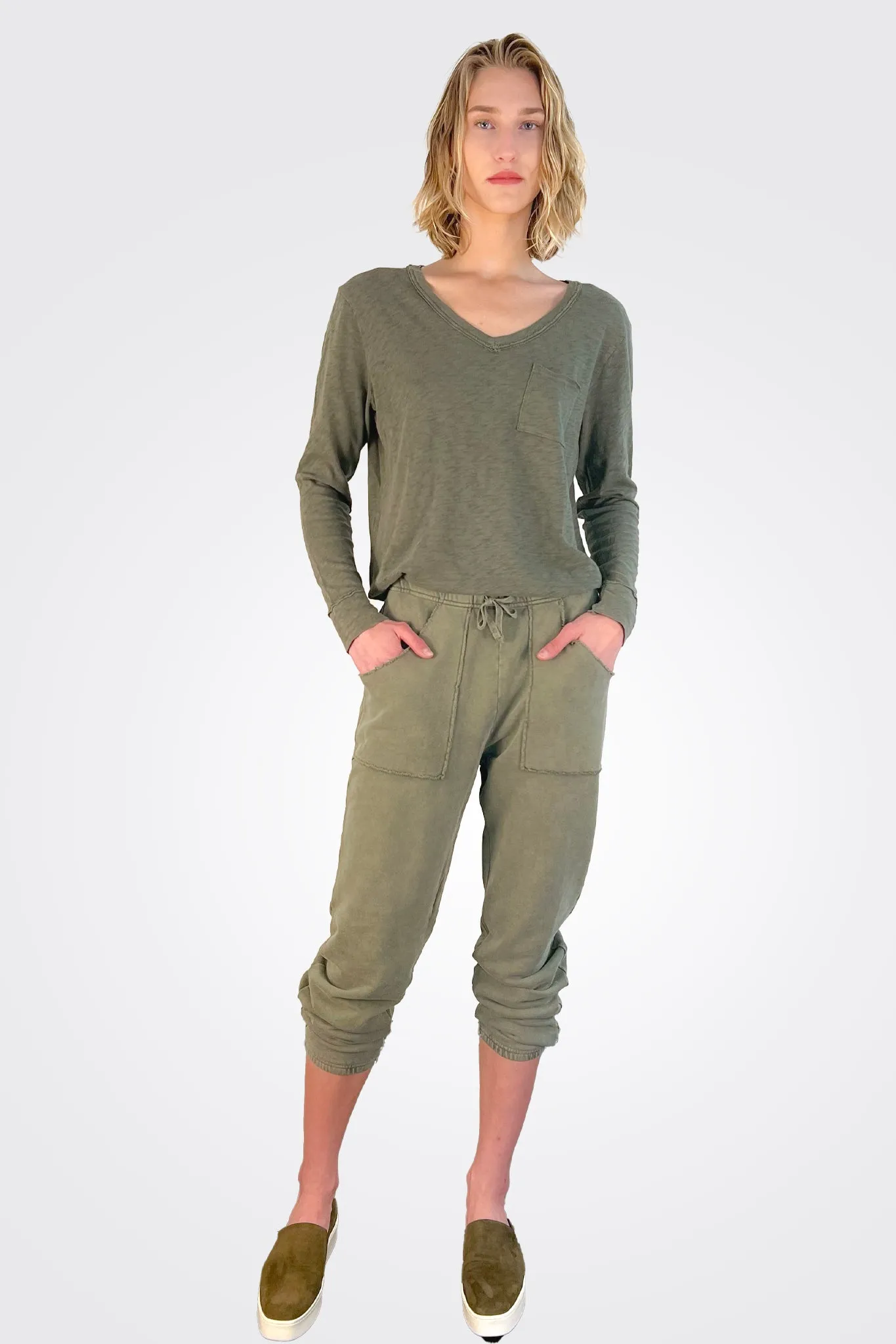Billie Boyfriend Long Sleeve Tee - Forest Night
