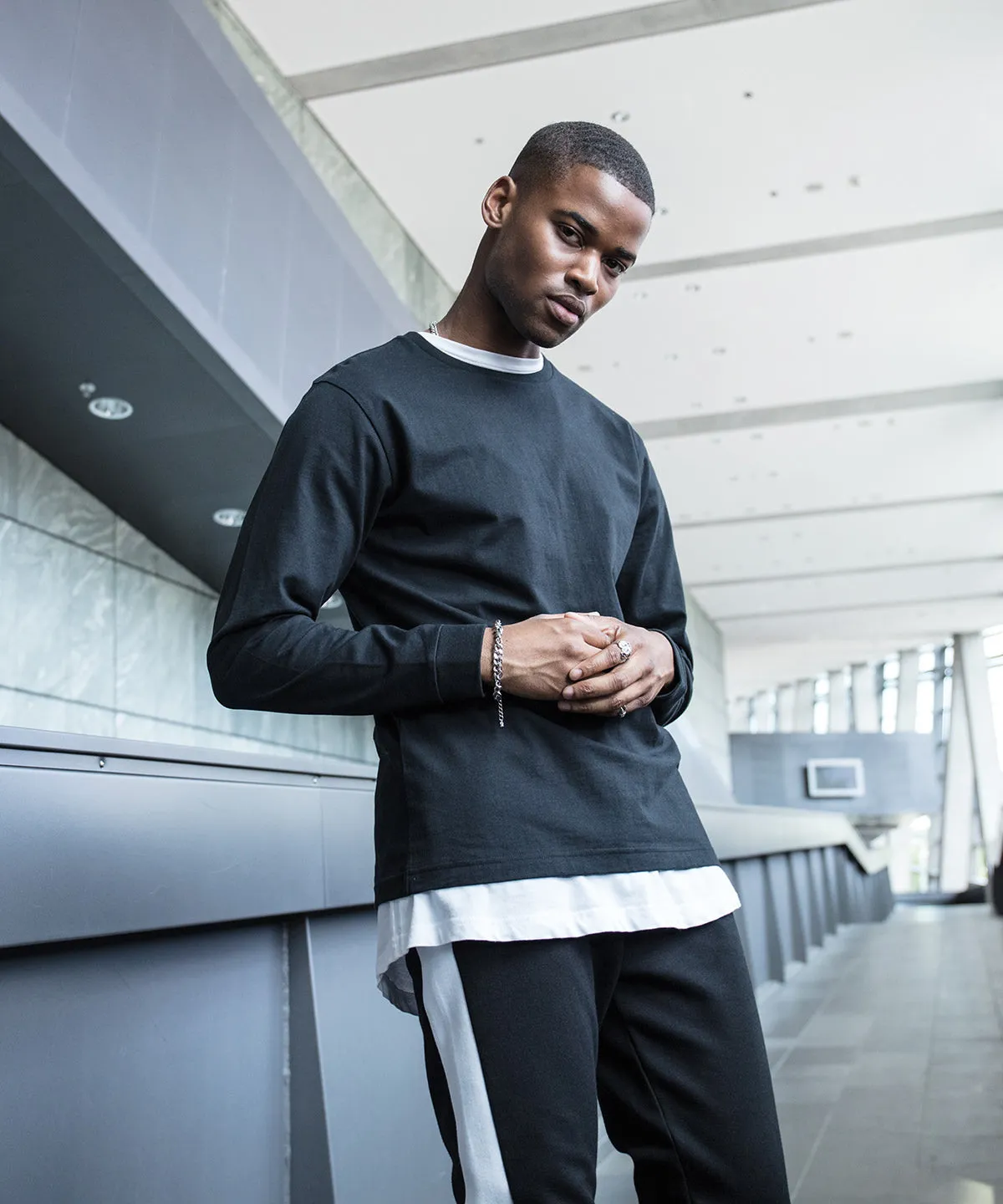 Black - Long sleeve with cuff rib