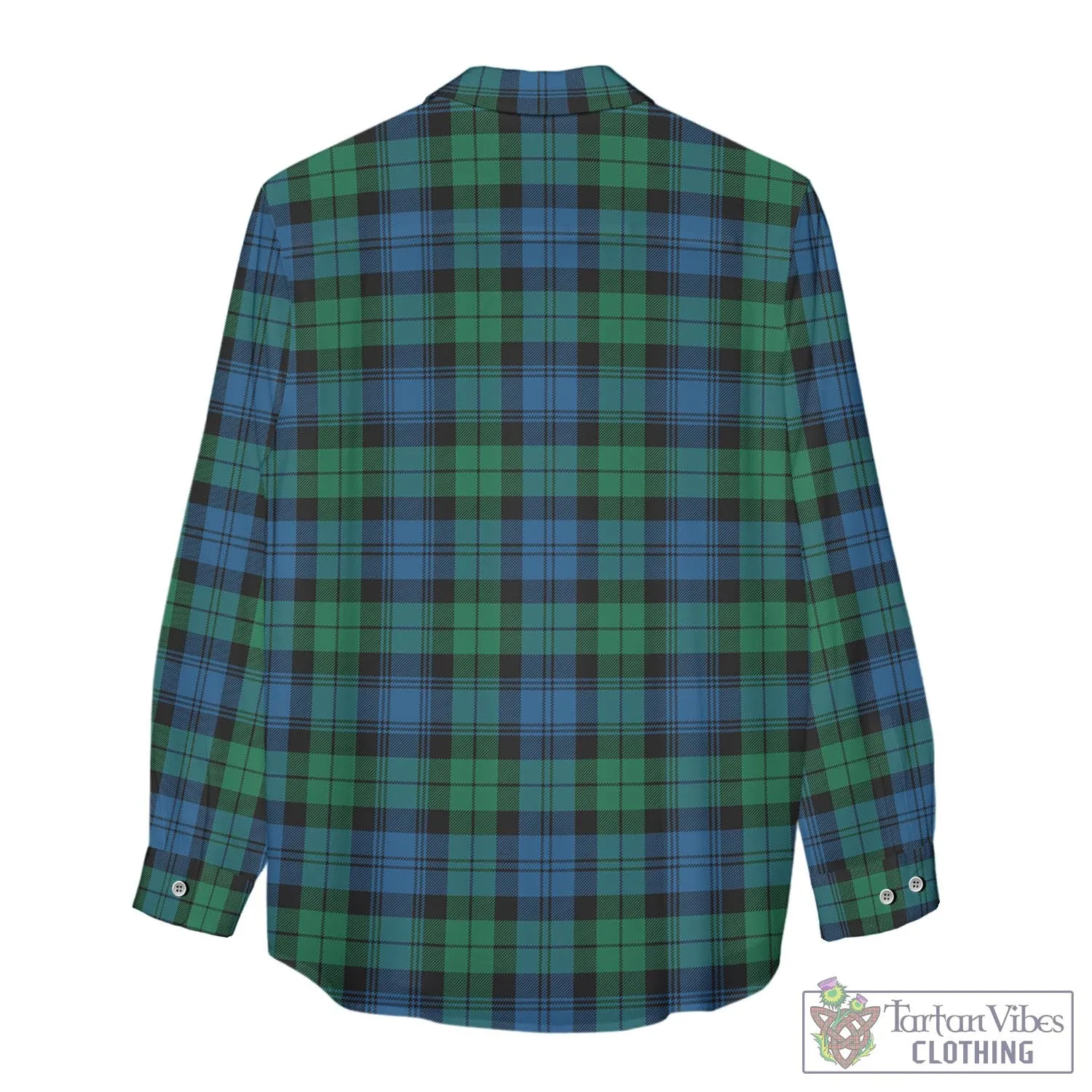 Black Watch Ancient Tartan Women's Casual Shirt with Family Crest