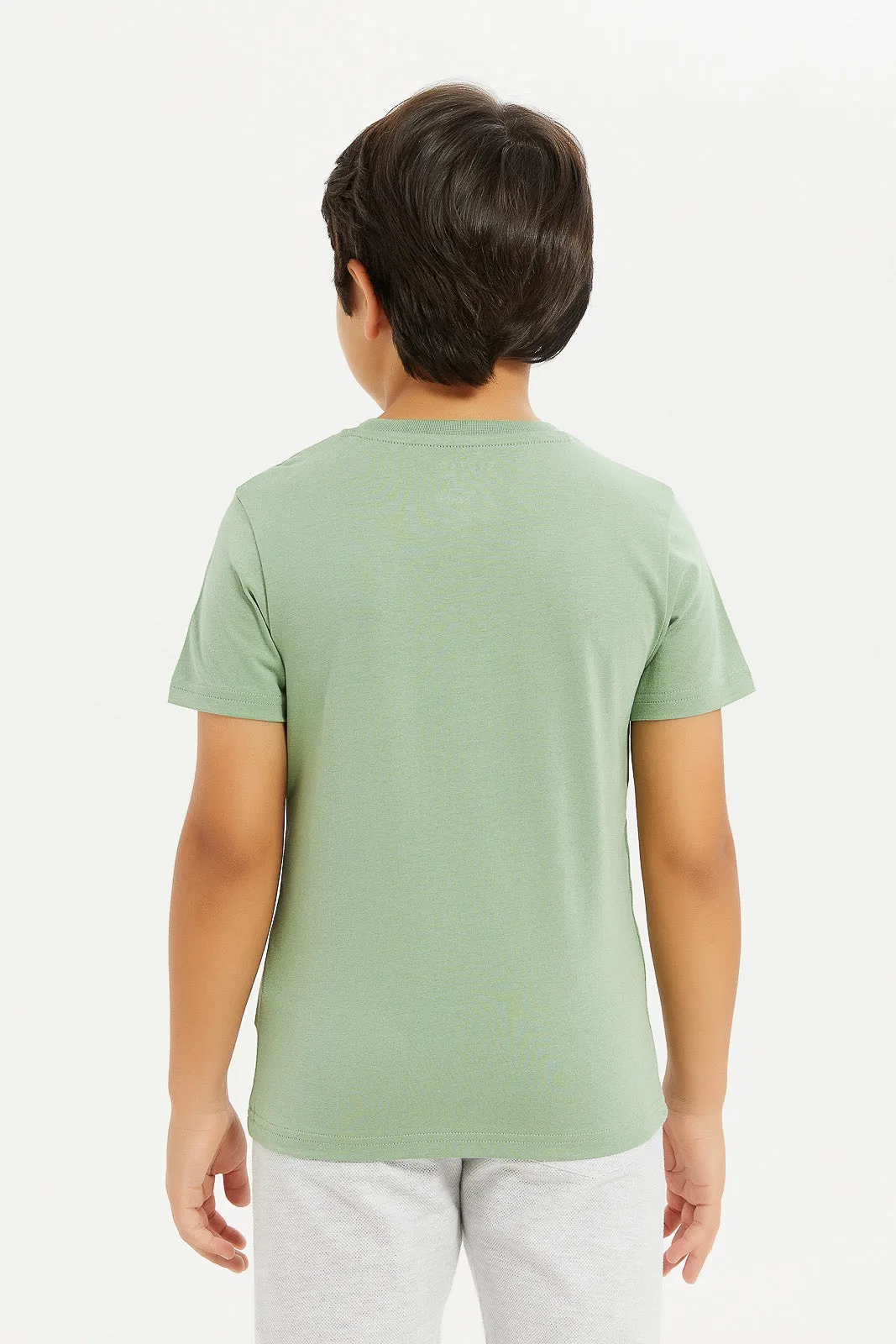 Boys Mint Monster Garage Print T-Shirt