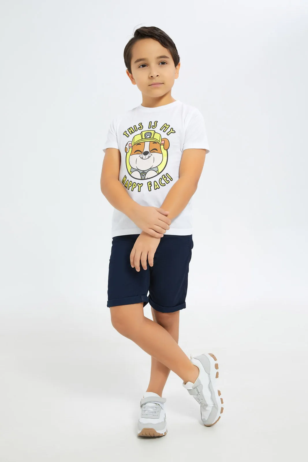 Boys White Paw Patrol Short Sleeve T-Shirt
