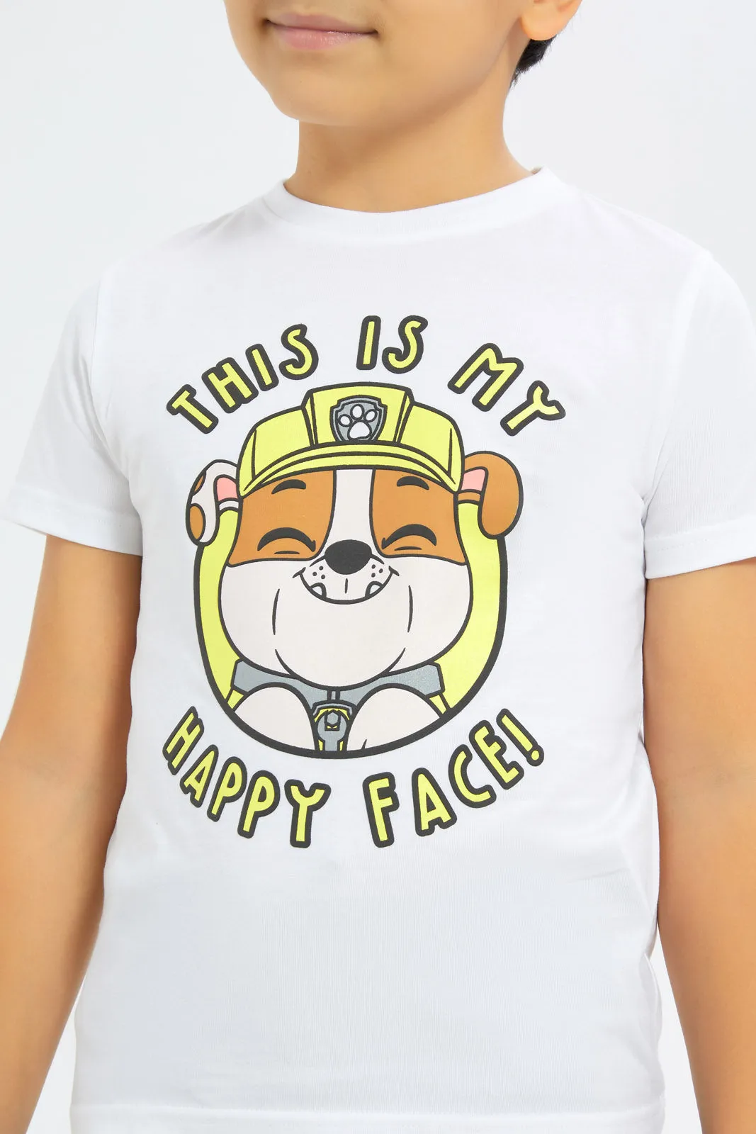 Boys White Paw Patrol Short Sleeve T-Shirt