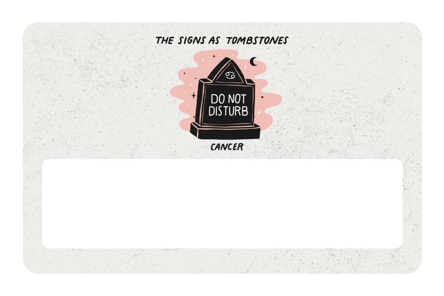 Cancer as a Tombstone