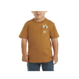 Carhartt Kid's Short Sleeve Tool Pocket Brown Shirt