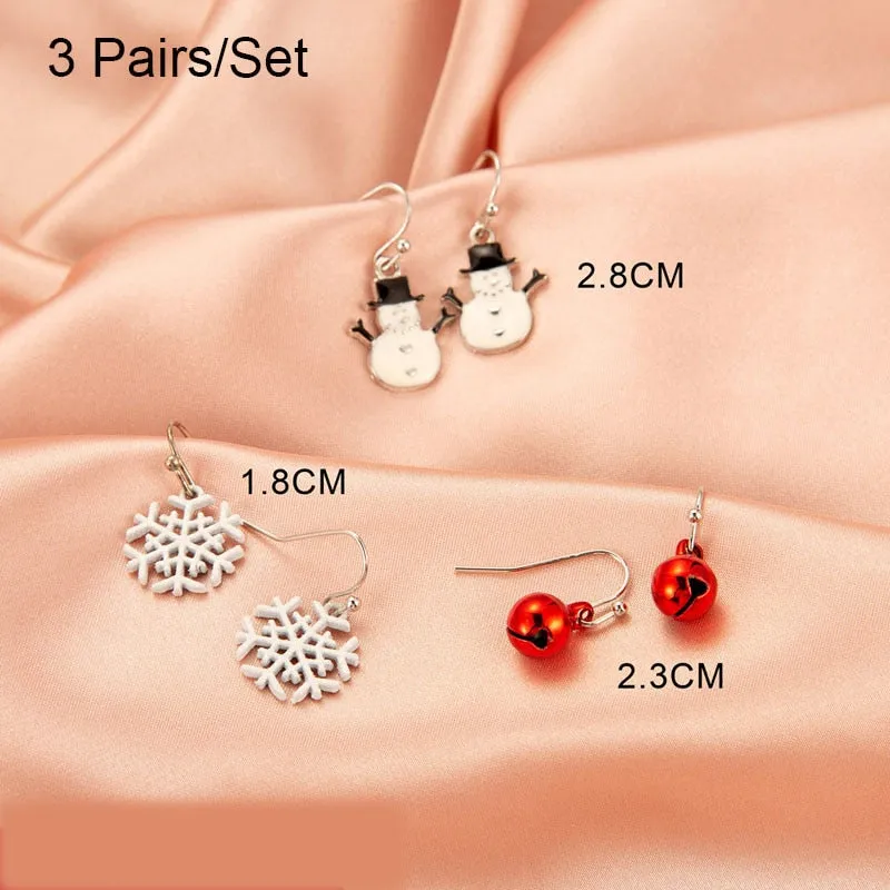 Cheerful Holiday Asymmetric Design Earrings