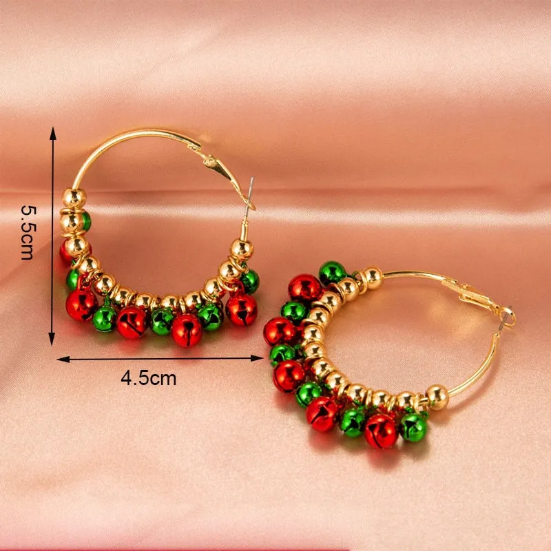 Cheerful Holiday Asymmetric Design Earrings