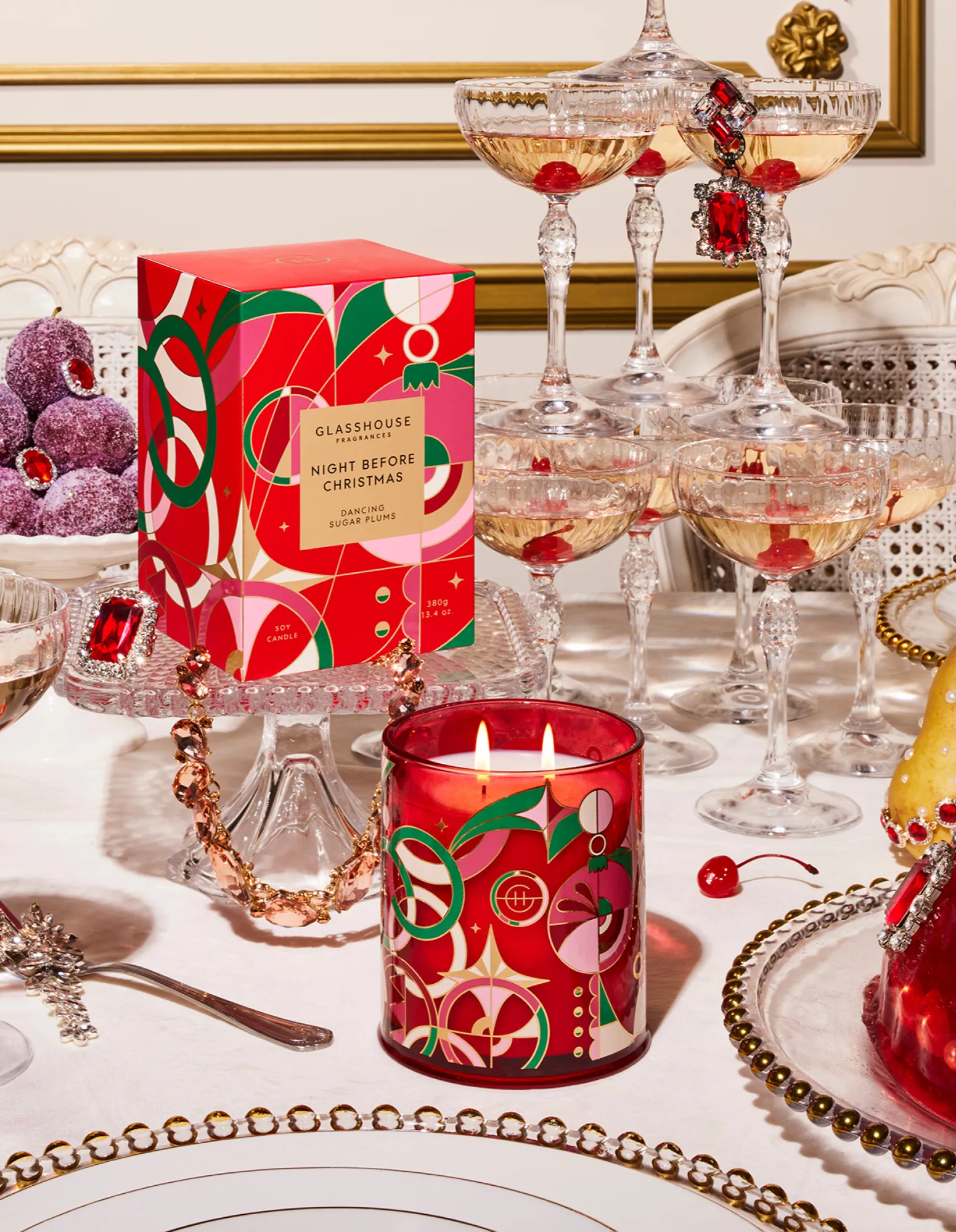 Christmas Candle 380g - Night Before Christmas - Glasshouse Fragrances