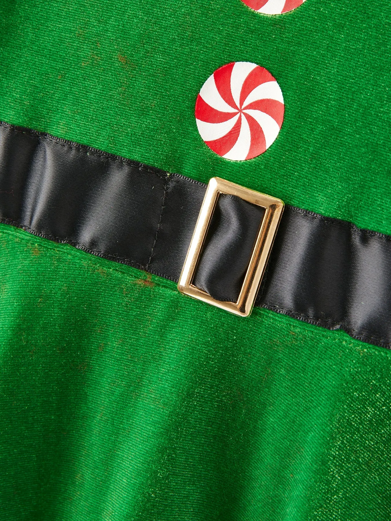 Christmas Green Velvet Girls Dress With Hat