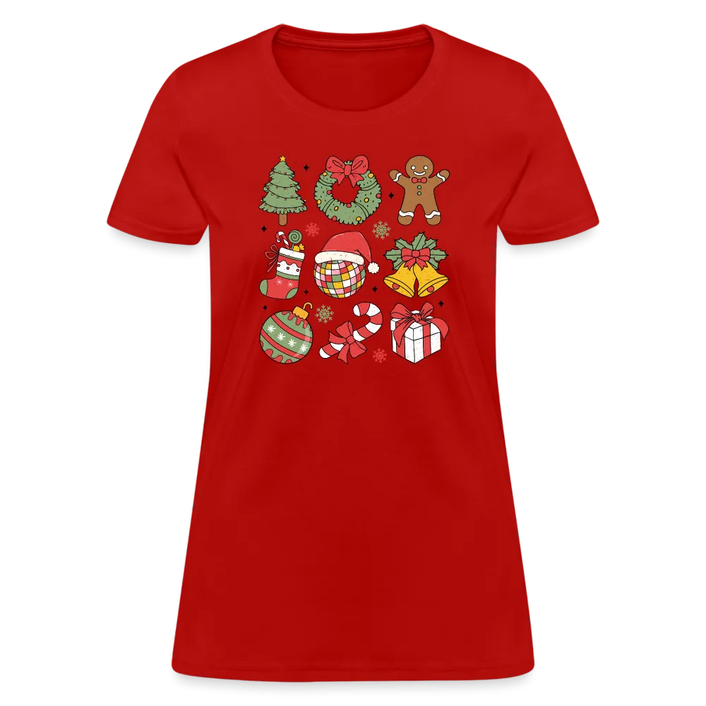 Christmas Holiday Season Women's Contoured T-Shirt