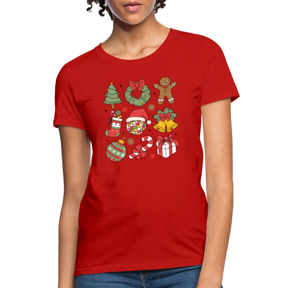 Christmas Holiday Season Women's Contoured T-Shirt