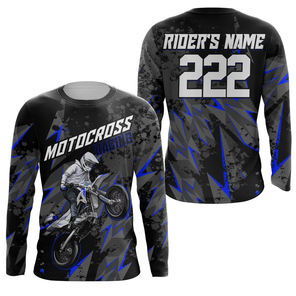 Custom Name Number Motocross Jersey Kid Men Women UPF30  Multicolor Dirt Bike Shirt MX Riding Off-Road Motorcycle