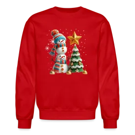 Cute Christmas Funny Snowman Decorating Tree Sweatshirt