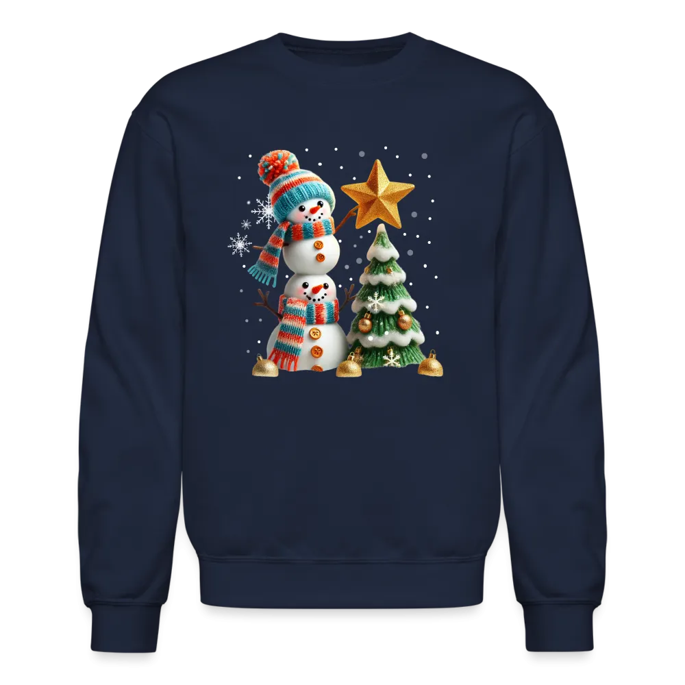 Cute Christmas Funny Snowman Decorating Tree Sweatshirt