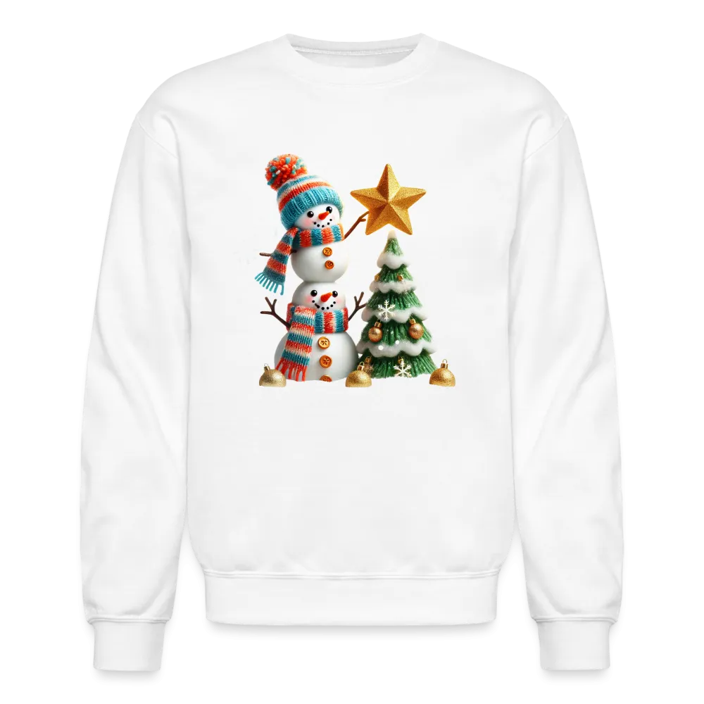 Cute Christmas Funny Snowman Decorating Tree Sweatshirt