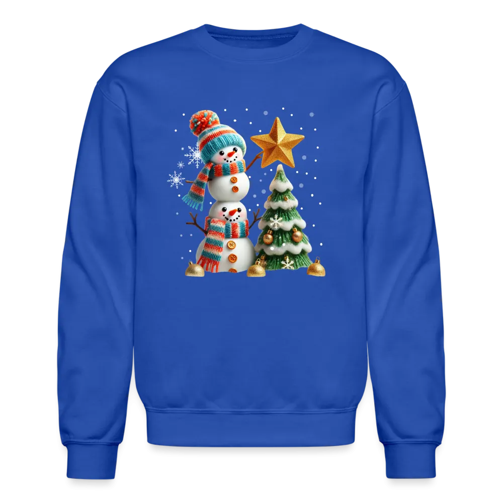 Cute Christmas Funny Snowman Decorating Tree Sweatshirt
