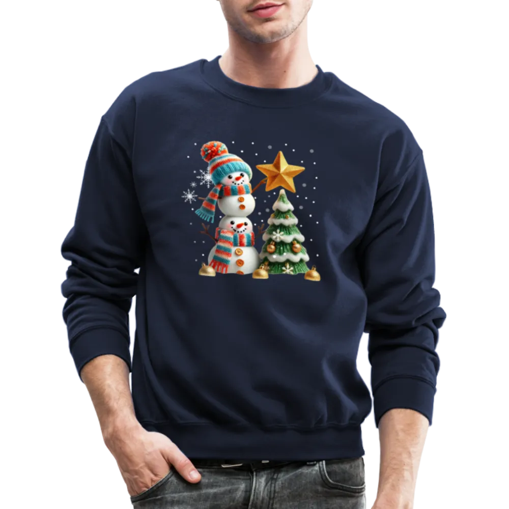 Cute Christmas Funny Snowman Decorating Tree Sweatshirt