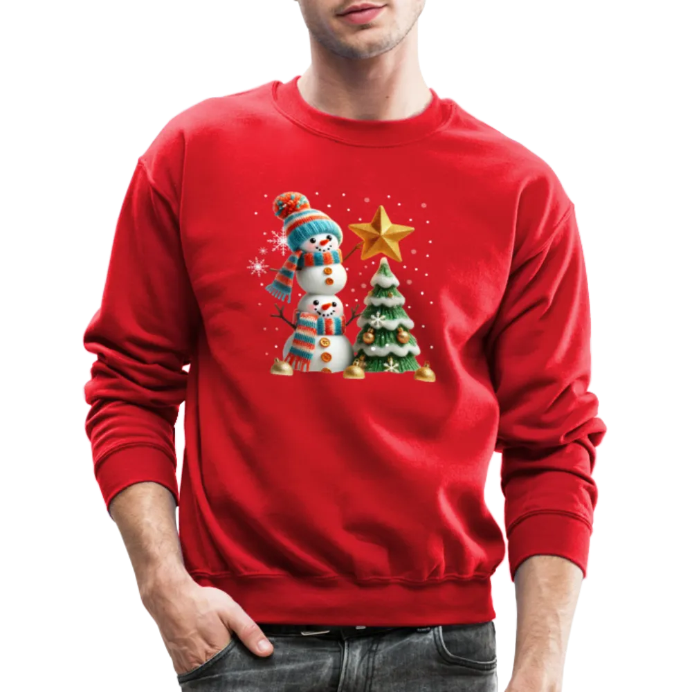 Cute Christmas Funny Snowman Decorating Tree Sweatshirt