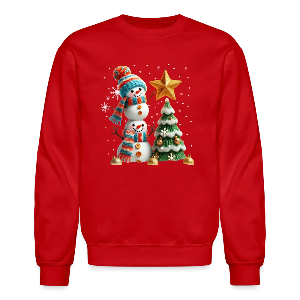 Cute Christmas Funny Snowman Decorating Tree Sweatshirt