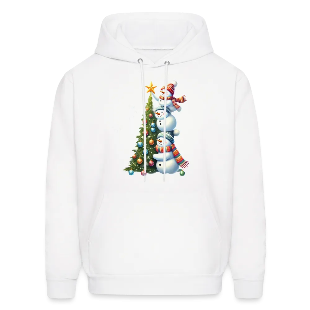 Cute Snowman Decorating Christmas Tree Hoodie