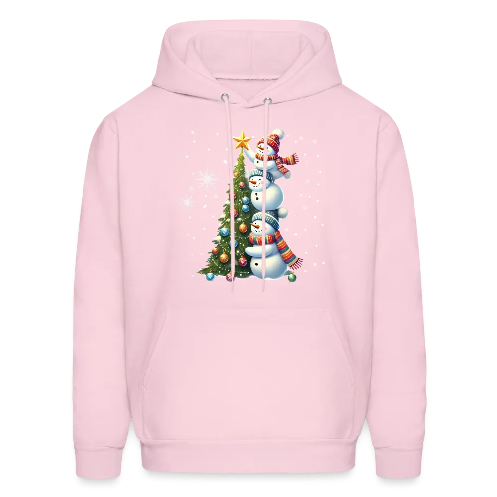 Cute Snowman Decorating Christmas Tree Hoodie