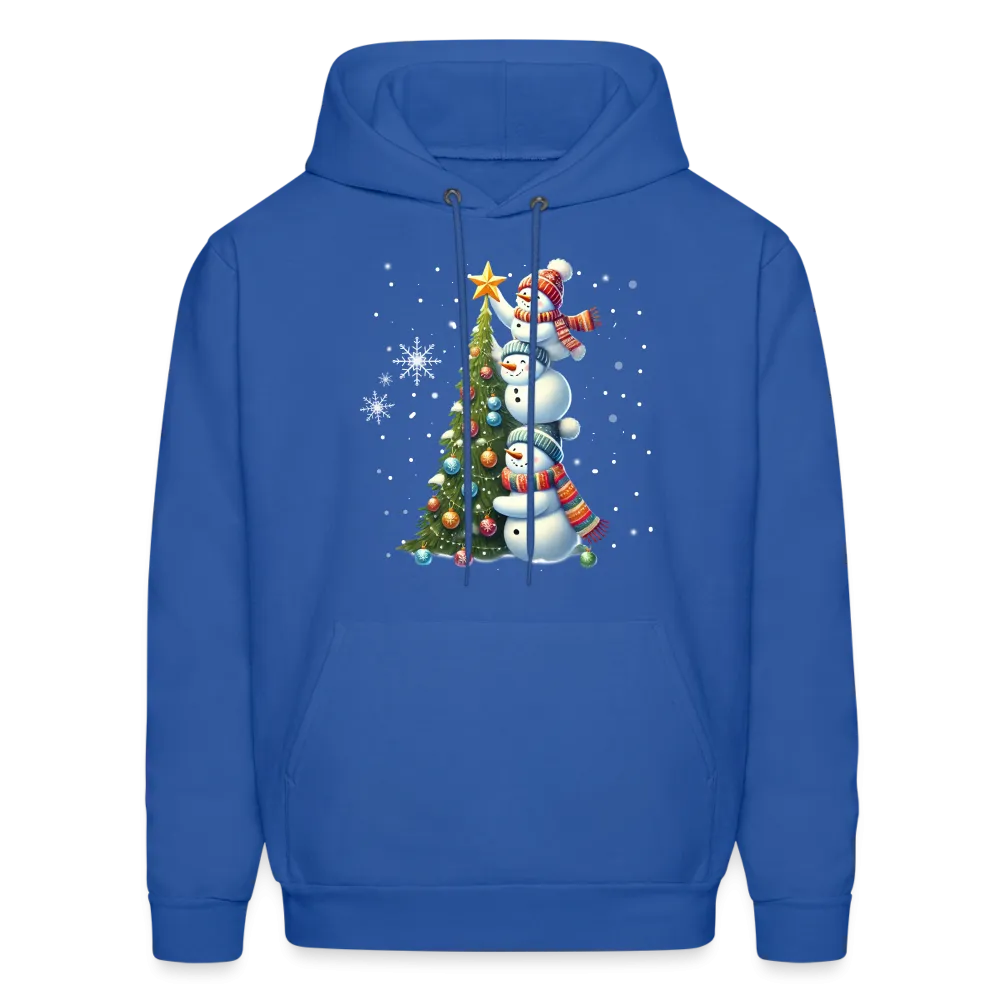 Cute Snowman Decorating Christmas Tree Hoodie